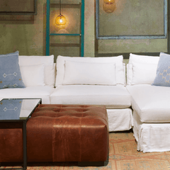 Maui Deluxe Two - Piece Slipcovered LAF Sectional - Our Boat House