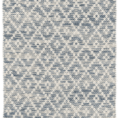 Melange Diamond Blue Cotton Rug - Our Boat House