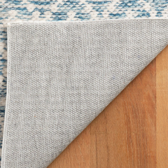 Melange Diamond Blue Machine Washable Rug