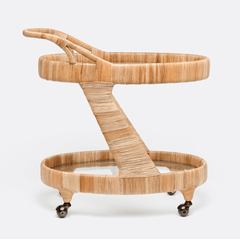 Mendocino Rattan Bar Cart - Our Boat House