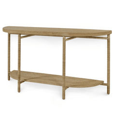 Micah Demilune Natural Console Table - Large - Our Boat House
