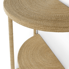 Micah Demilune Natural Console Table - Small - Our Boat House