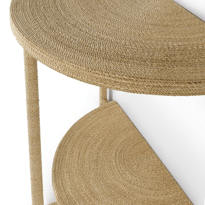 Micah Demilune Natural Console Table - Small - Our Boat House