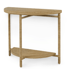 Micah Demilune Natural Console Table - Small - Our Boat House