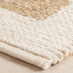 Milo Ivory Handwoven Jute/Cotton Rug - Our Boat House