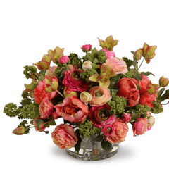 Mixed Coral Flower Arrangement - Two Sizes - Our Boat House