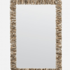 Montego Stacked Oyster Shell Mirror - Our Boat House