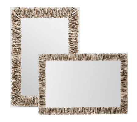 Montego Stacked Oyster Shell Mirror - Our Boat House