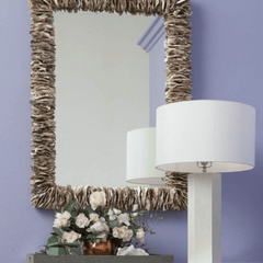 Montego Stacked Oyster Shell Mirror - Our Boat House