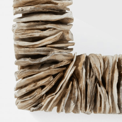 Montego Stacked Oyster Shell Mirror - Our Boat House