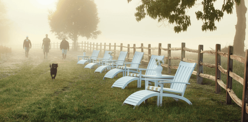 Narragansett Adirondack Chair - Wrought Aluminum in Chalk - Our Boat House