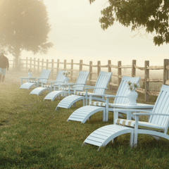 Narragansett Adirondack Chair - Wrought Aluminum in Mahogany - Our Boat House