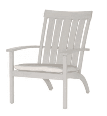 Narragansett Adirondack Chair - Wrought Aluminum in Mahogany - Our Boat House