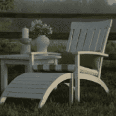 Narragansett Adirondack Chair - Wrought Aluminum in Mahogany - Our Boat House