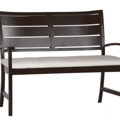 Narragansett Outdoor Bench - Wrought Aluminum Mahogany - Our Boat House