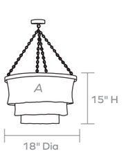Nashua Coco Bead Three Tier Chandelier - Natural & Silver - Our Boat House