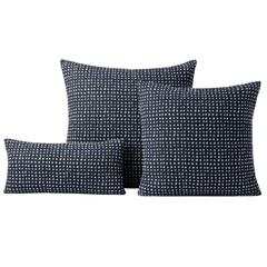 Newman Navy Dotted Pillow - Set of Two - Our Boat House
