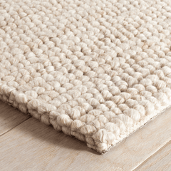 Niels Handwoven Wool/Viscose Rug - Latte - Our Boat House