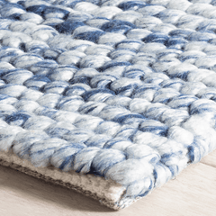 Niels Handwoven Wool/Viscose Rug - Navy - Our Boat House