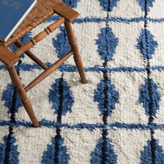 Noma Indigo Wool Woven Rug - Our Boat House