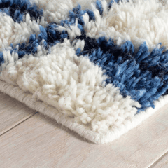 Noma Indigo Wool Woven Rug - Our Boat House