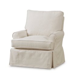 Old Naples QUICK SHIP XL Slipcovered Swivel Glider in Ali Eggshell - Our Boat House