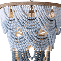 Ombre Wood Bead Chandelier - Our Boat House