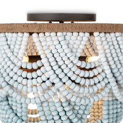 Ombre Wood Bead Flush Mount - Our Boat House