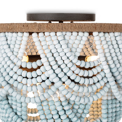 Ombre Wood Bead Flush Mount - Our Boat House