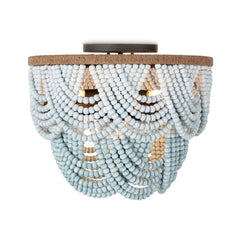 Ombre Wood Bead Flush Mount - Our Boat House