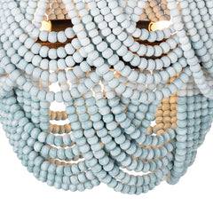 Ombre Wood Bead Flush Mount - Our Boat House