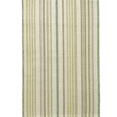 Oslo Stripe Green Handwoven Cotton Rug - Our Boat House