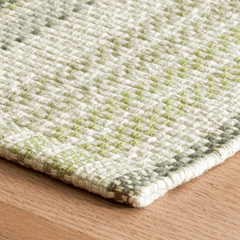 Oslo Stripe Green Handwoven Cotton Rug - Our Boat House