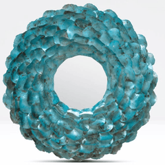 Oyster Shell Petal Round Mirror - Finish Options - Our Boat House