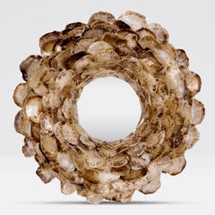 Oyster Shell Petal Round Mirror - Finish Options - Our Boat House