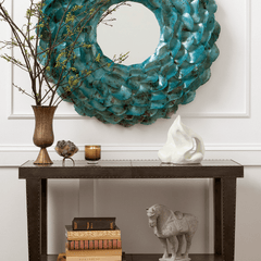 Oyster Shell Petal Round Mirror - Finish Options - Our Boat House