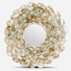 Oyster Shell Petal Round Mirror - Finish Options - Our Boat House
