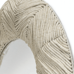 Padma Cocoa Bead Mirror - Our Boat House