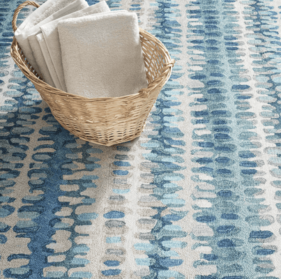 Paint Chip Machine Washable Rug - Blue - Our Boat House