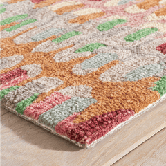 Paint Chip Micro Hooked Wool Rug - Clay - Our Boat House