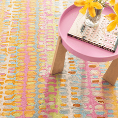 Paint Chip Micro Hooked Wool Rug - Confetti - Our Boat House