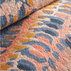 Paint Chip Micro Hooked Wool Rug - Coral - Our Boat House