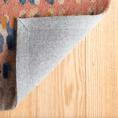 Paint Chip Micro Hooked Wool Rug - Coral - Our Boat House