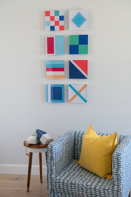 CODE: Vibrant Nautical Alphabet Art in Polished Acrylic - Our Boat House