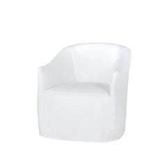 Palm Springs Slipcovered Swivel Chair - Our Boat House