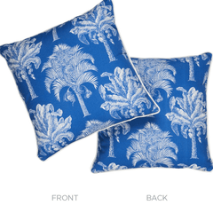 Palms Pacific Blue Pillow - Our Boat House