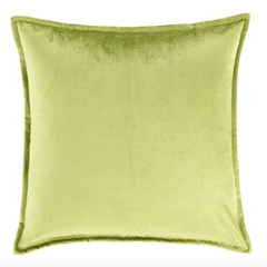 Panne Velvet Pillow Cover - Chartreuse - Our Boat House