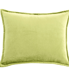 Panne Velvet Pillow Cover - Chartreuse - Our Boat House