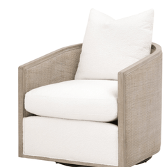 Pebble Beach Rattan Cane Swivel Chair - Our Boat House