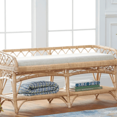 Penny Rattan Bench - Our Boat House